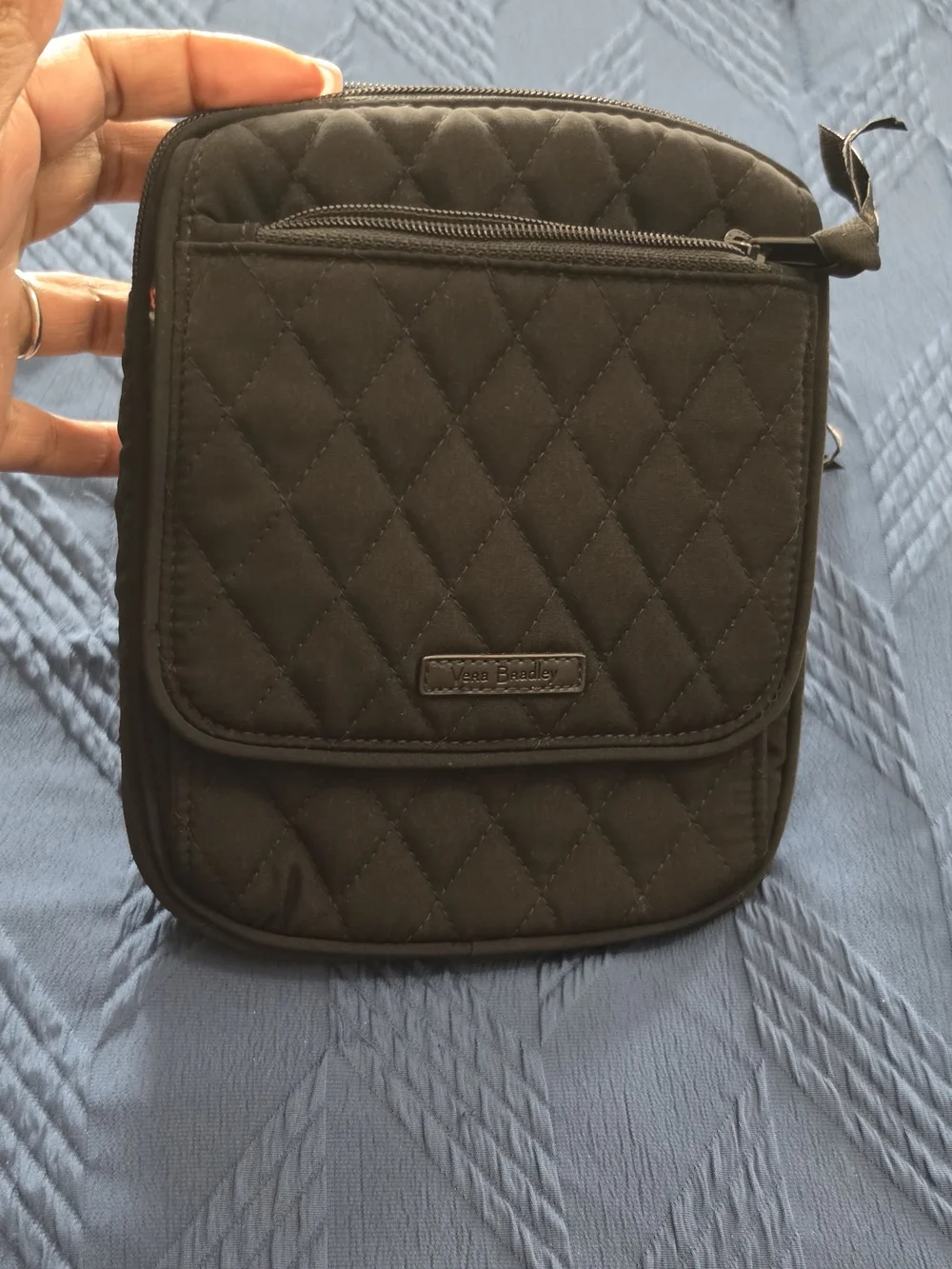 Vera Bradley Black Quilted Crossbody Wristlet